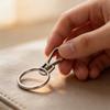 Metal Keychain Rings With Double Loop Nickel Finish For Key Holder Collection
