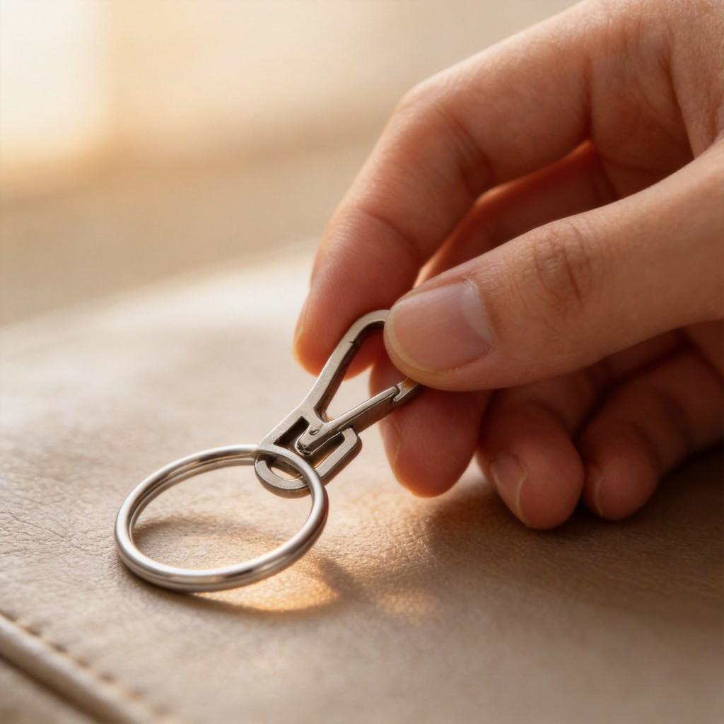 Metal Keychain Rings With Double Loop Nickel Finish For Key Holder Collection