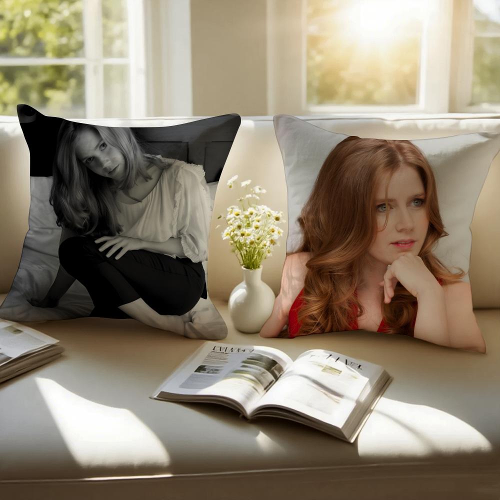 AAmy Adams Cushion Cover Pillowcase Antidustmite Invisible Zipper Short Plush Sofa Cushion
