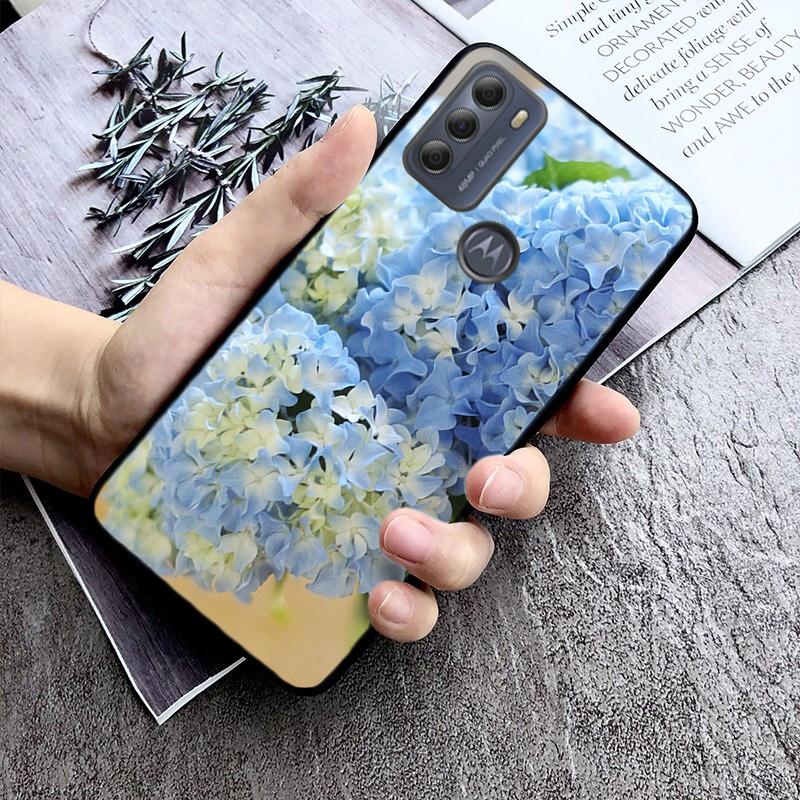 Etui na telefon z motywem hortensji dla Motorola Edge 50 40 Pro 40 30 Ultra Neo G Power G Stylus G Play E32 E20 E40