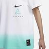 Nike S/S 2023 Basketball Gradient Logo Crew Neck Tee Women Tops White FJ7231-100