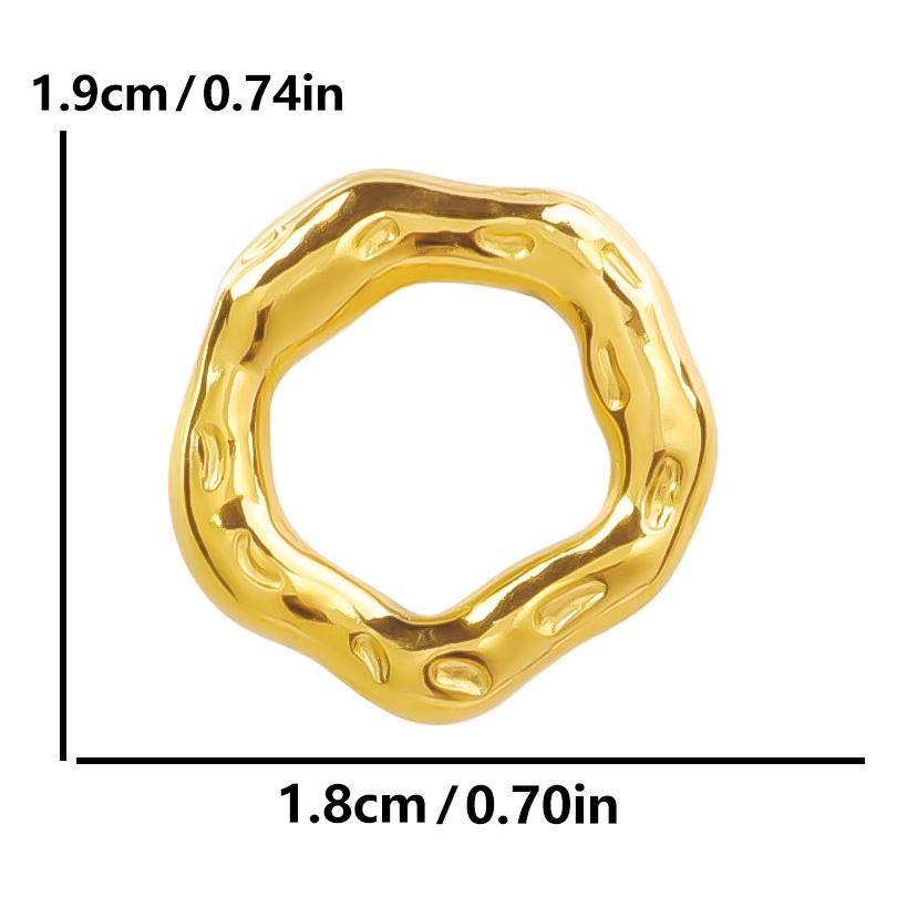 6 Stück/Los Unregelmäßige Geometrische Hohlverbinder Anhänger Edelstahl Charms Für Schmuckherstellung Zubehör Goldfarbe Oval Rund