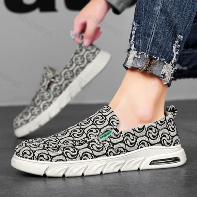 Fashion Men's Fashion Trend Casual Shallow Mouth Single Shoes 2025 Autumn New Style Mesh Breathable Comfortable Slip On Chunky sneakers