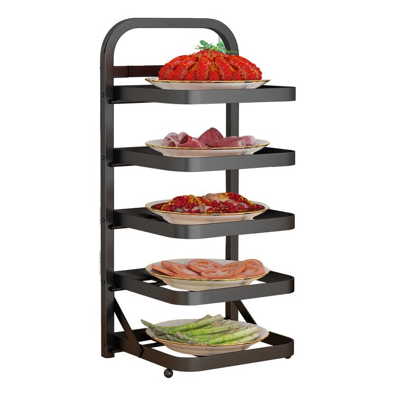 Foldable Wall-Mounted Multi-Layer Kitchen Prep Organizer