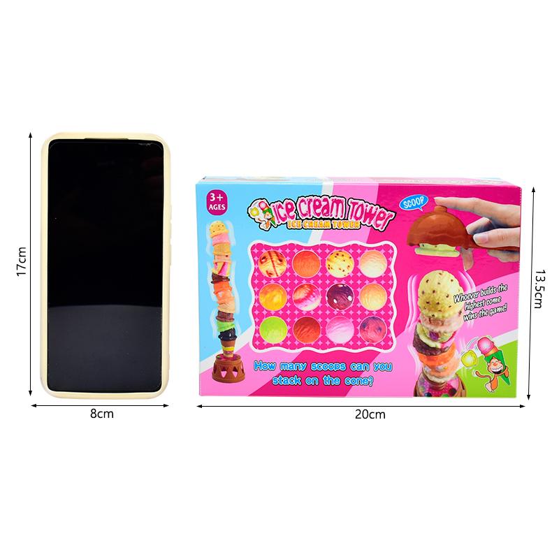 Children's Ice Cream Stacking Games Simulated Food Stack Up Play Kids Kitchen Pretend Play Toy Educational Toys For Gift Box