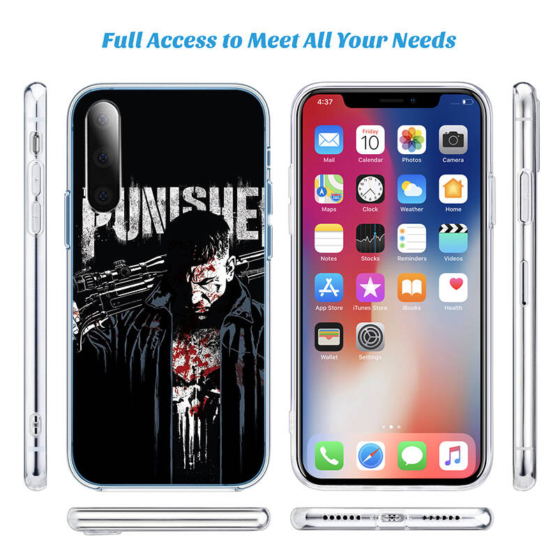 The Punisher Case for Motorola E7 E22 E20 E13 E15 E22S E30 E40 G10 G20 G04 G22 G23 G05 G75 G35 G55 G6 G7 G8 G9 Plus Power Play