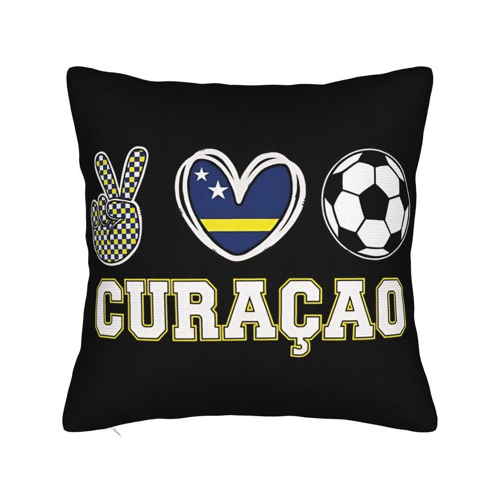 TEAM CURACAO Soccer Sport Square Pillowcases Polyester Sofa Cushion Cover Cute Decor Pillow Cover