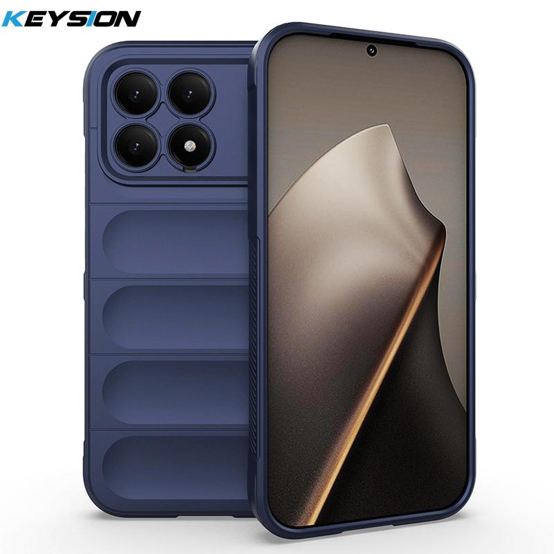 KEYSION Shockproof Matte Phone Case for Xiaomi POCO F8 Ultra F8 Pro Anti-skid Soft Silicone Phone Back Cover for POCO F8 Pro