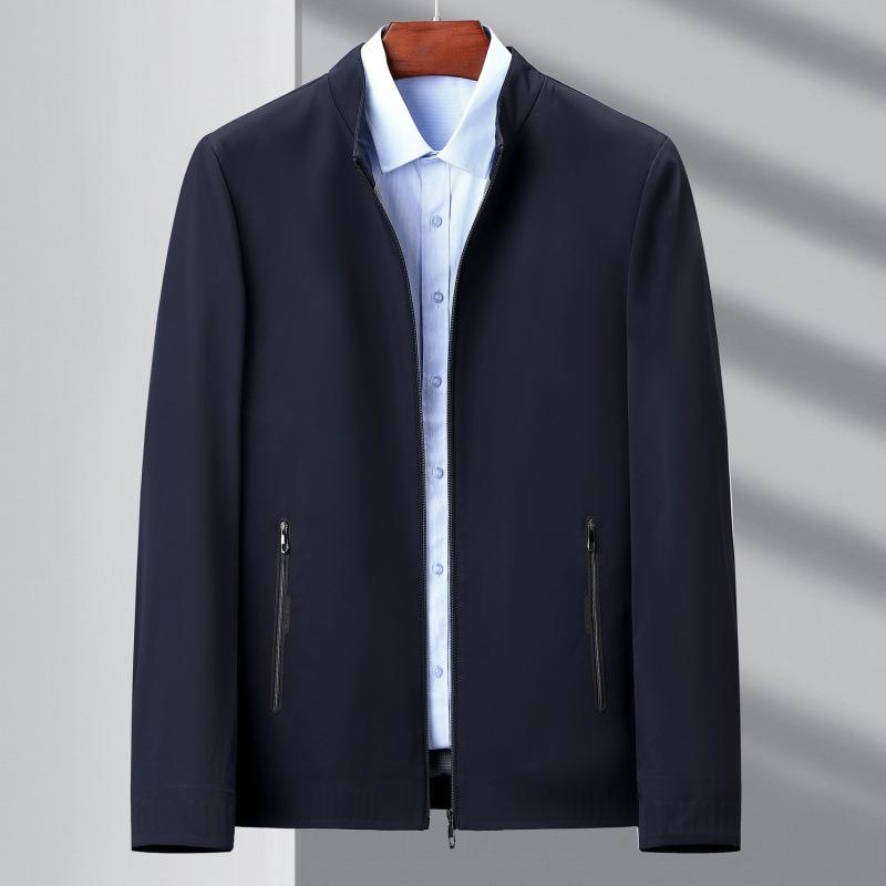 Men's Spring and Autumn Thin Men's Lapel Jackets Leader Jackets Middle-aged Dad Wear Civil Servant Business Tops