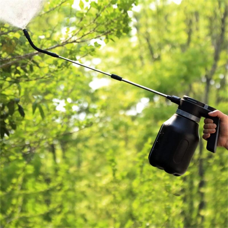 2L Electric Sprayed Bottle With Long Handle For Garden And Indoor Plant Flowers Watering Plastic Lightweight Design