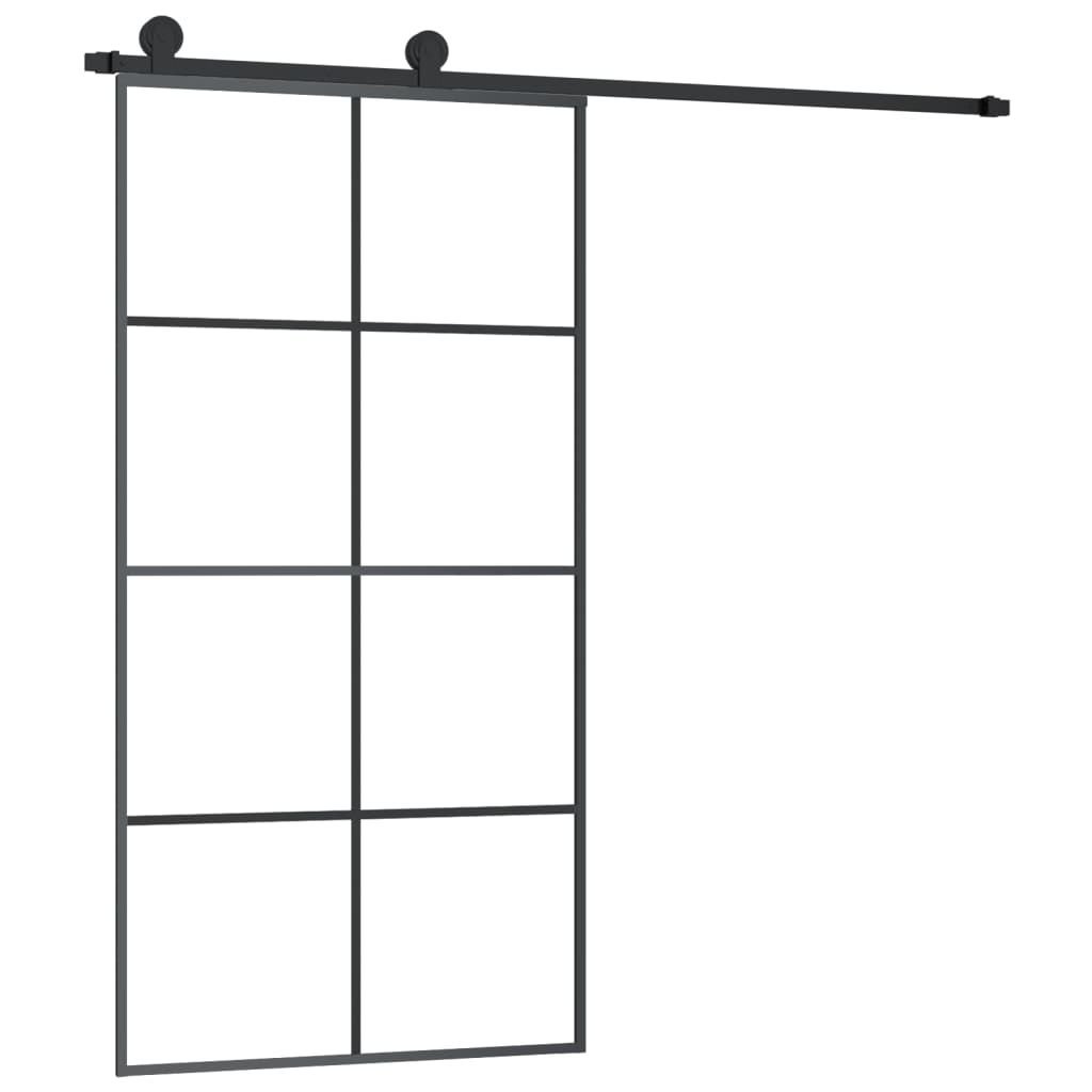 Vidaxl Drzwi Przesuwne A Akcesoriami, 102,5X205 Cm, Esg I Aluminium
