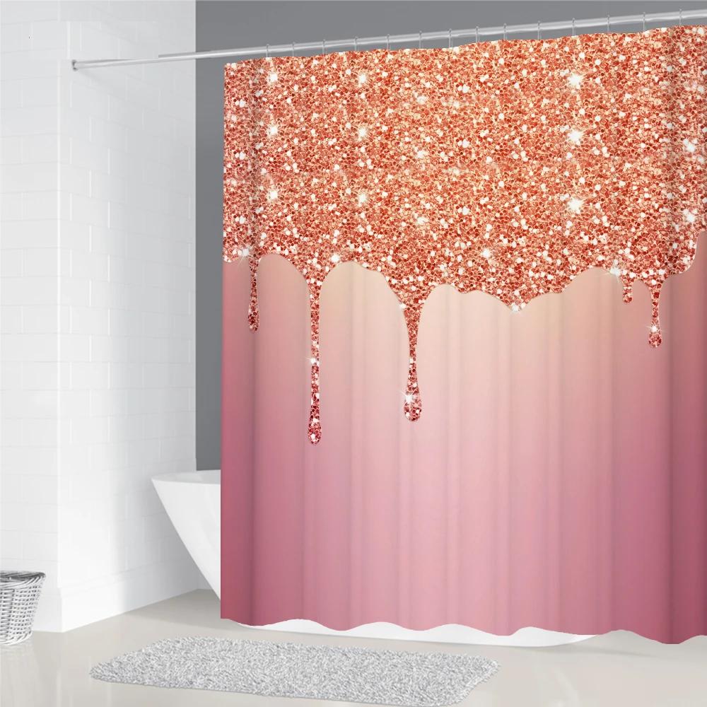Shiny Dream Printed Shower Curtain Mildew waterproof Curtain With Hook Bathroom Decorative Curtain 3D Shower curtains 240*180cm
