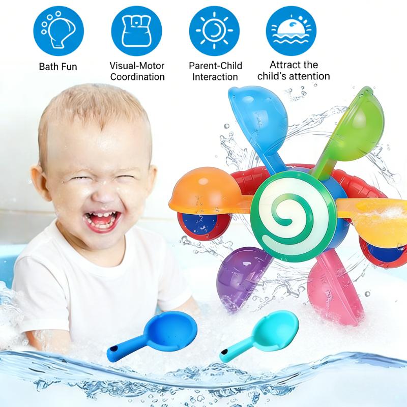 1pc Spinning Bath Toy Windmill,Fun Bathtime Sensory Play for Baby Boys&Girls,Ideal Birthday Christmas Gift,Pool Toys,Shower Toys