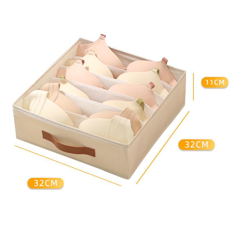 Fabric Foldable Storage Box With Dividers For Wardrobe Organization And Clothing Storage