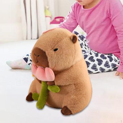 Plüsch Capybara Stofftier Weichspielzeug, 30cm Geburtstagsgeschenke Schlafzimmerdekoration für Erwachsene Jungen Mädchen