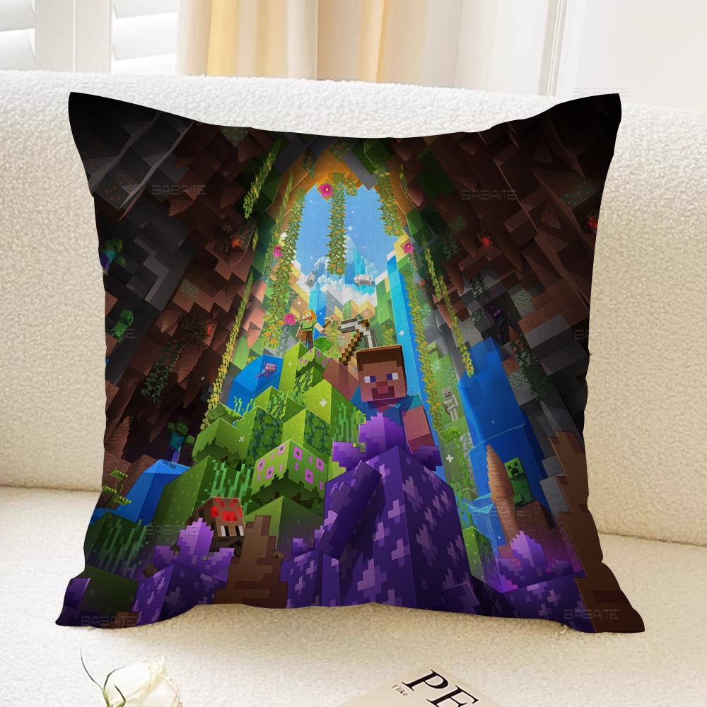 Game MC Wolf Ocelot Pig Ghast Pillow Cover Sofa Cushion Cover Home Room Decoration Children Gift