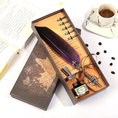 European Harry Potter Feather Dip Pen & Fountain Pen Gift Set for Teacher's Day, Graduation, and Birthdays