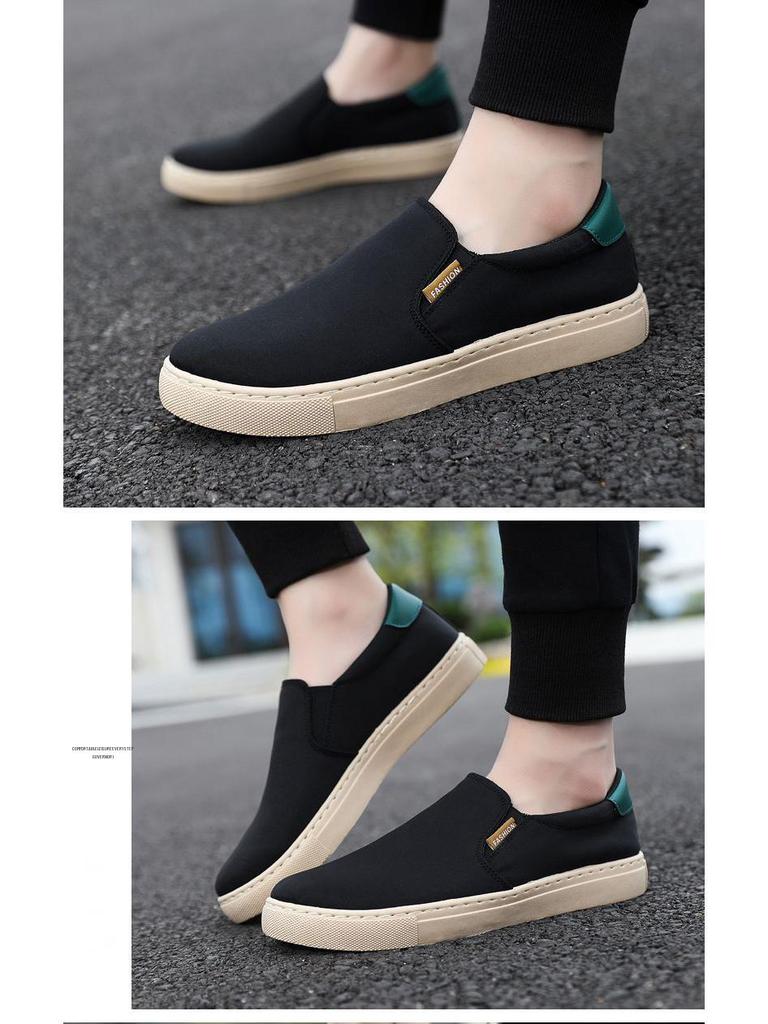 Men's 2025 Canvas Slip-On Sports Casual Shoes - Trendy, Breathable, Plus Size