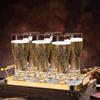 Gold Foil Beer Cup High Appearance Large Capacity Crystal Glass Household Transparent Beer Cup Creative Thickened Wine Glass Set