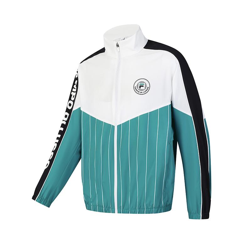 

Fila Reppy Ностальгия Спорт Полосатый Цветной Блок Мода Молодежная Жизненная Сила Ретро Спорт Куртка Стойка Мужская Куртка A11M433706FZA XL