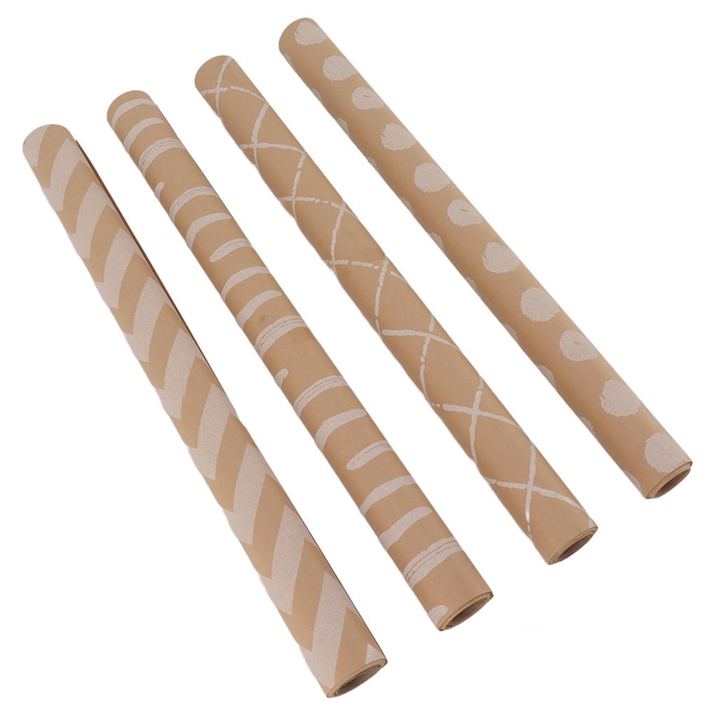 Wrapping Paper Set Multipurpose Environmentally Friendly Kraft Wrapping Paper Rolls with Tags for