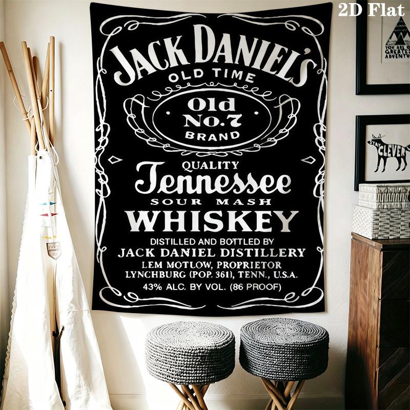 Jack Daniel'S Timeless Classic Tapestry Wallmounted Background Cloth Background Wall Hanging Cloth Wall Decoration Atmospheric Background Cloth