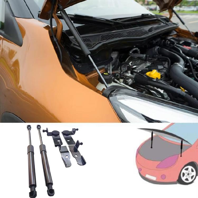 Heavy Duty Metal Lift Supports Engine Cover Shock Absorbers set for Safe & Stable Bonnet Operation in All Conditions