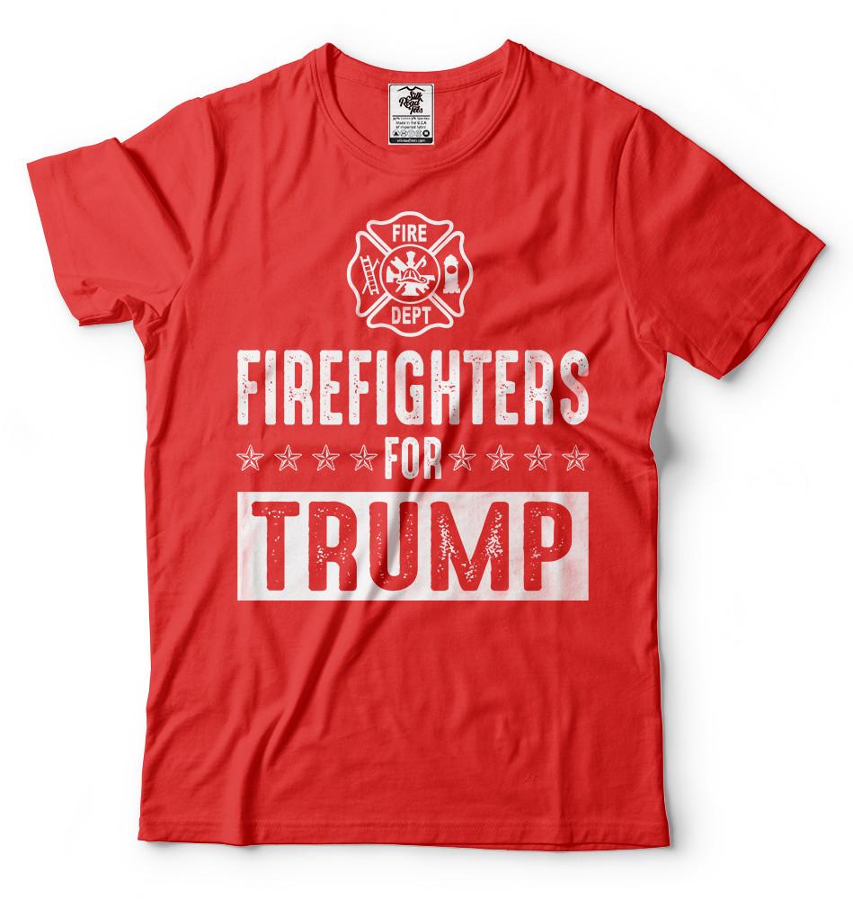 Firefighters for Trump T-shirt Donald Trump Political Shirt Republican party T Unisex T-Shirt XXL