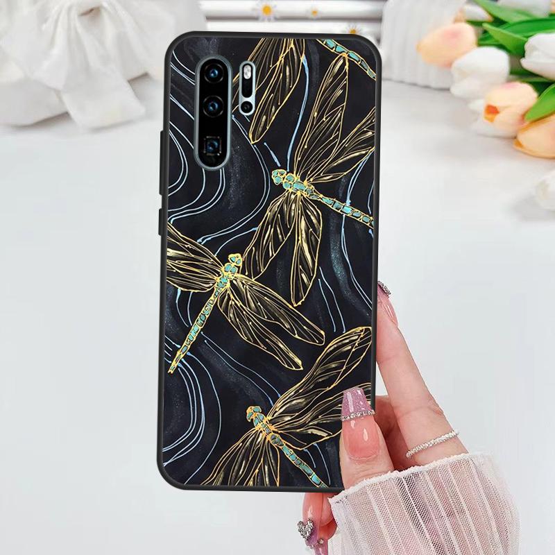 Dragonfly Insect Pattern For Huawei Nova 11i 7i 8i 12i 12s Y73 Y70 Y90 Y60 Y72 Y61 Y91 9 10 SE P40 Lite P30 Pro Case