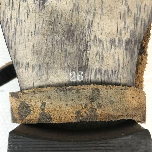 Whoop-De-Doo Vintage Leather Short Boots Side Zip 26.0 Brown Shoes(USED)