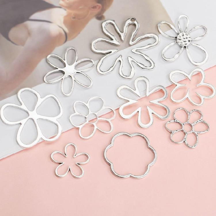 Elegant Irregular Flower Choker Necklace for Women Hollow Out Flower Beads