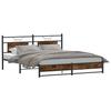 VidaXL Bed Frames Without Mattress Smoked Oak 160x200 Cm Engineered Wood 4106911