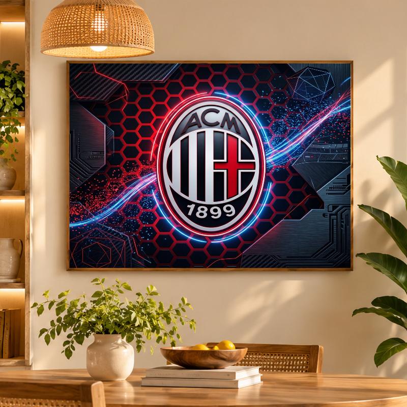 5D Diamond Painting AC Milan DIY Full Drill Diamond Art Kit Home Decoration