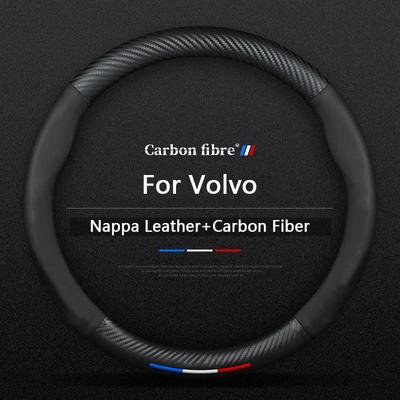 Housse de volant en cuir fibre de carbone pour voiture pour Volvo XC40 XC60 XC70 XC90 S40 S60 S80 S90 V40 V60 V70 V90 C70 Accessoires Auto