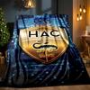 Havre Crest  Blanket Lightweight Ideal Bedding Blanket Perfect for Travel, Camping, Living Rooms, Offices, Sofas, Fan Christmas gift
