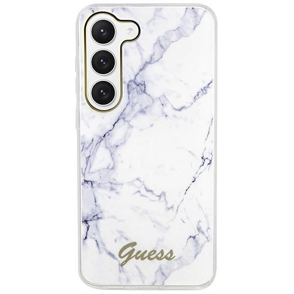 Etui do Samsung Galaxy S23 Guess Marble Białe