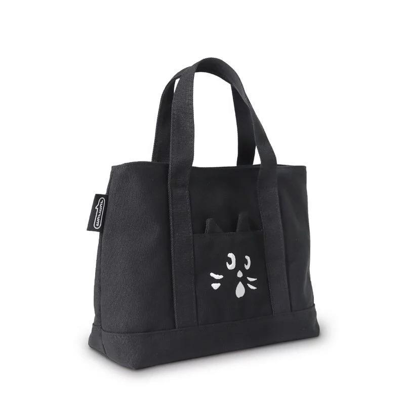 Überraschte Katze Niedliche Canvas Tragetasche - Leichte Studenten-Mittags-/Reisehandtasche