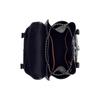 COACH League 27 classic old flower embossed logo flip closure large capacity fabric with cow leather backpack backpack large size men's blue and gray