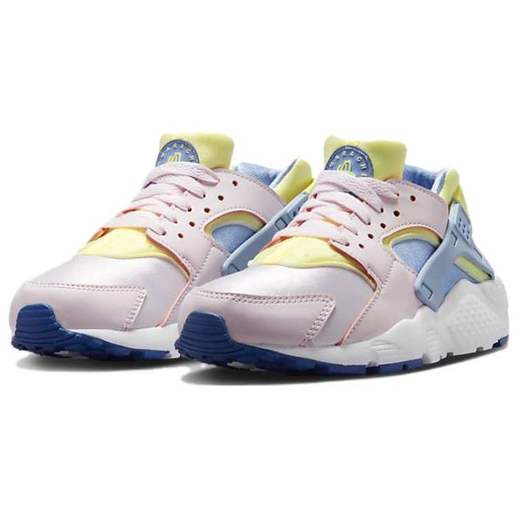 Nike Huarache Run GS Pearl Pink Cobalt Bliss Kids Sneakers Citron-Tint White 654275-609