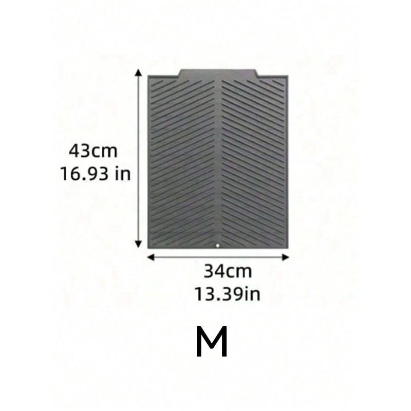 1 pieza Alfombrilla de silicona para secar platos, Alfombrilla de drenaje para utensilios de cocina, Almohadilla de drenaje de silicona para utensilios de cocina y vajilla
