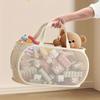 1pc Storage Basket-Transparent Fabric Organizer Easy to Find Items,Ideal for Living Room,Playroom or Bedroom Organization
