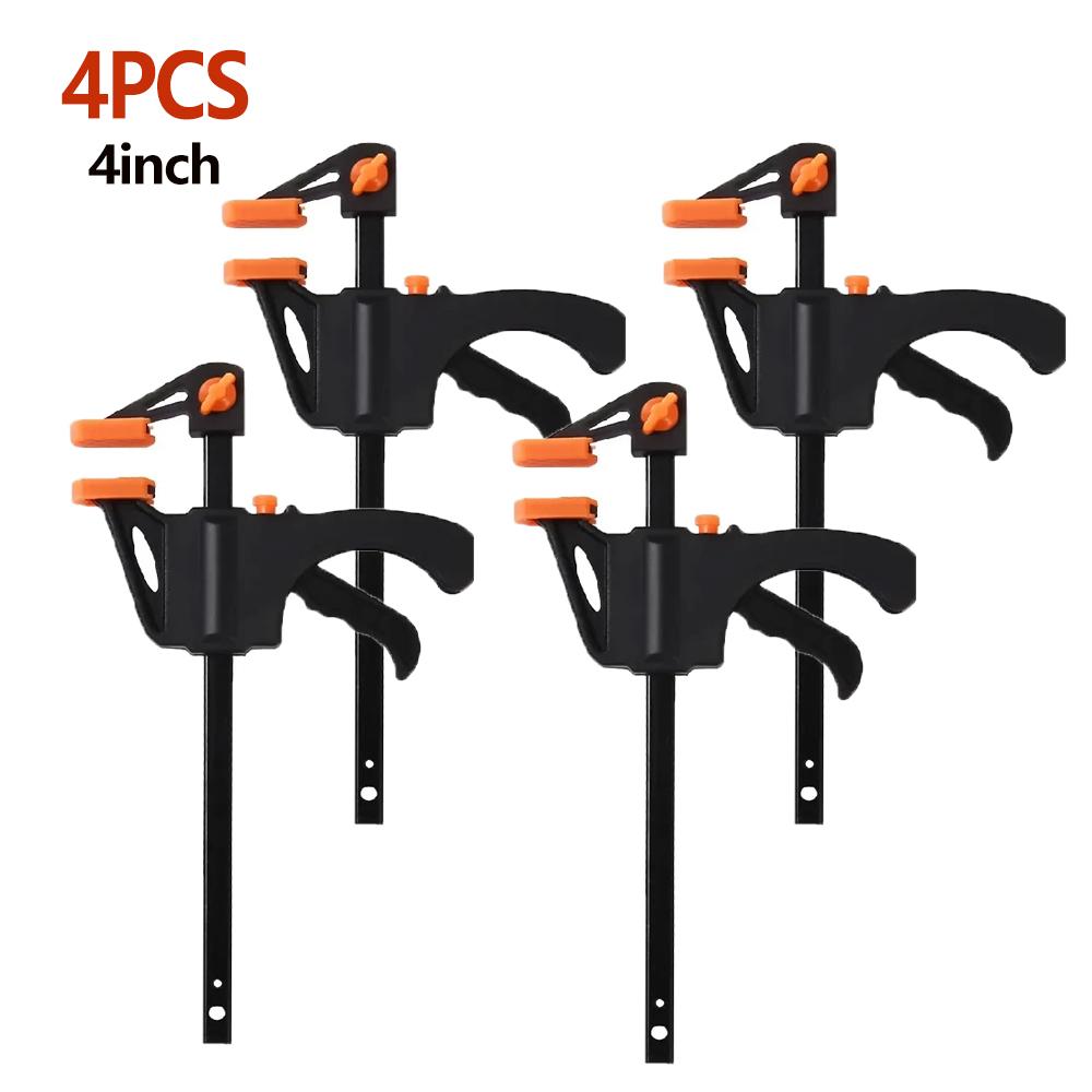 4 Inch Woodworking Work Bar Clamp Clip Kit Quick Ratchet Release Speed Squeeze WoodWorking DIY Carpentry Gadget Hand Tools