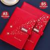 Set de regalo de cuaderno Star Double Line 2026: Libro de registro de reuniones de negocios y oficina de mayor grosor