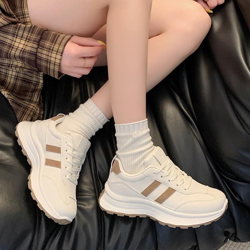 Popular Platform Sports Shoes Women's 2025 Spring and Autumn New Student Versatile Dad Shoes Casual Moral Training Shoes Large Size 42