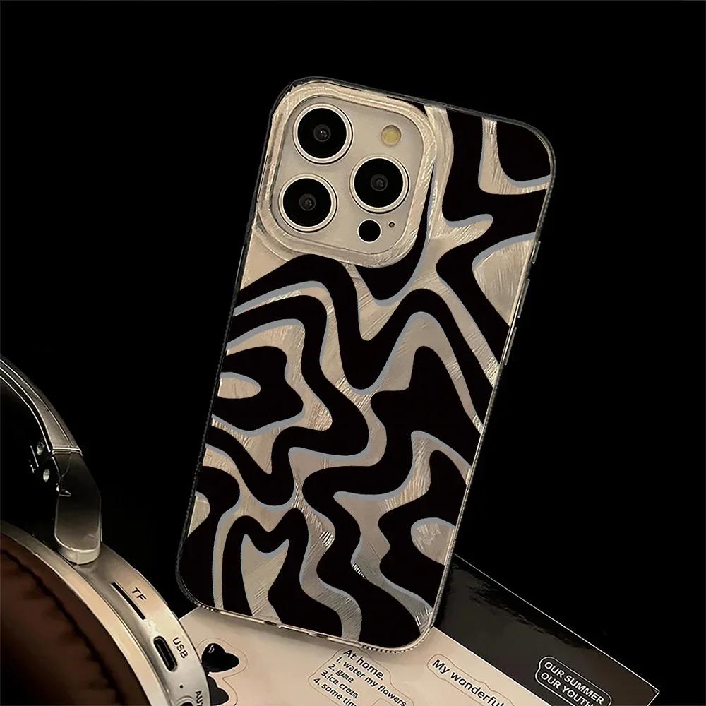 Luxury Laser Wave Pattern Phone Case For Samsung Galaxy S24 S25 Ultra S23 S22 Plus S21 FE A16 A15 A55 A54 A53 A35 A34 A33 Cover