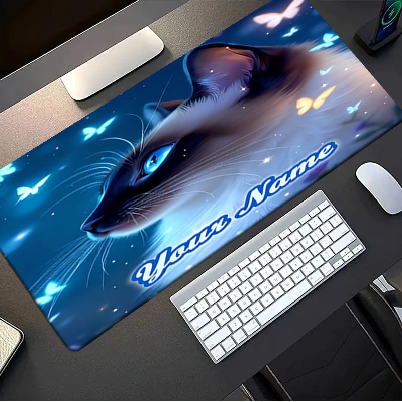 1PC Custom Name Cat Dreamscape" Mouse pad, keyboard and mouse desk pad, for computer notebook Birthday Gift For Any Room Or Office