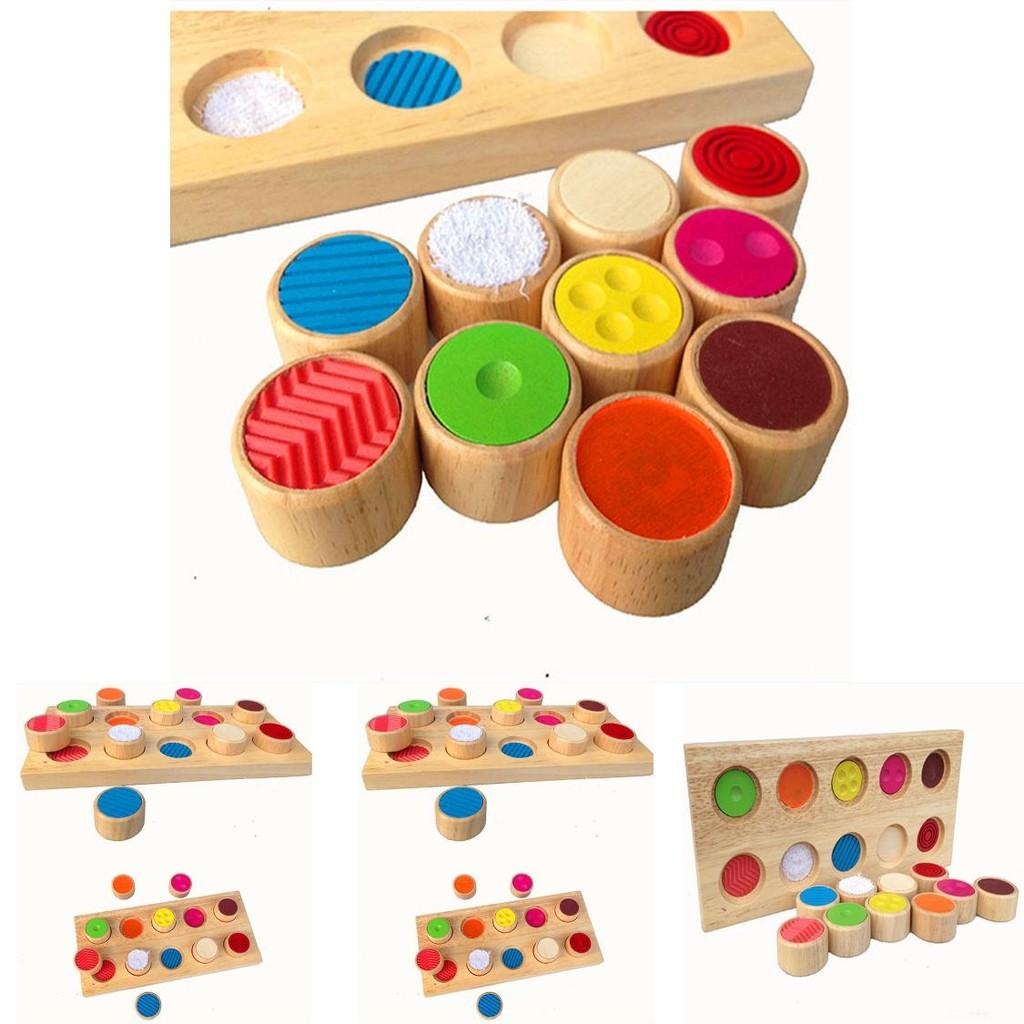 Wooden Sensory Touch Board For Toddler Color Recognition And Cognitive Development