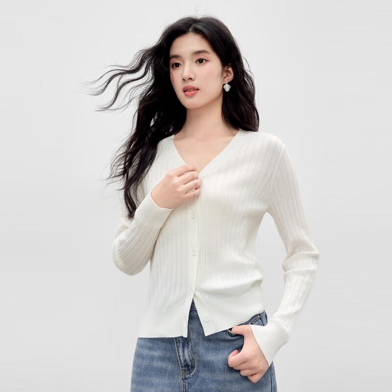 Women s V-Neck Ribbed Knit Cardigan XL