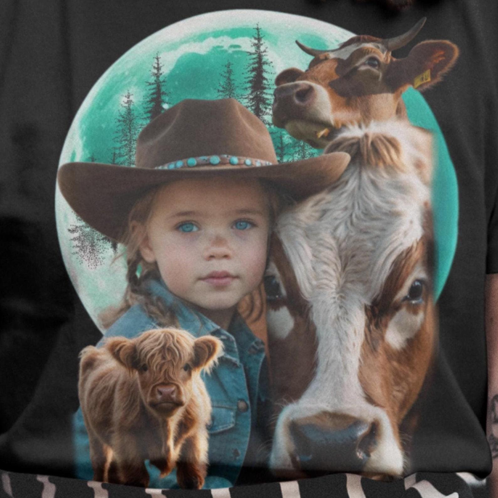 Stylish Cowgirl T-Shirt: Western Rodeo Cow Lover Tee S
