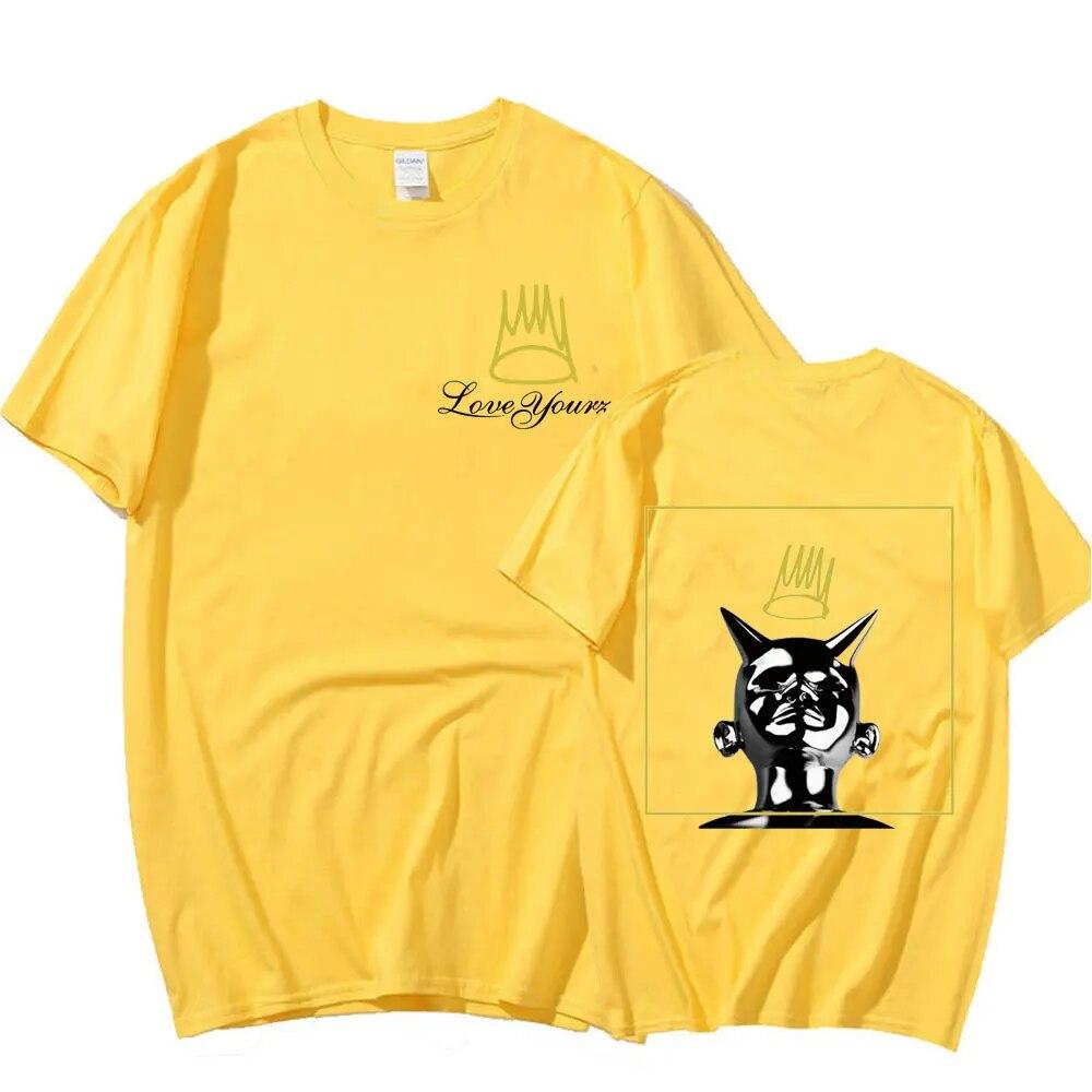 

Футболка Rapper J Cole 2014, Born Sinner 2 Love Yourz с буквенным принтом, женская одежда унисекс в стиле Харадзюку, футболка большого размера, мужские топы 4XL